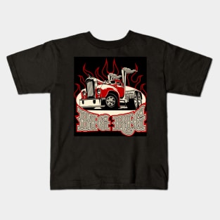 Cartoon semi truck Kids T-Shirt